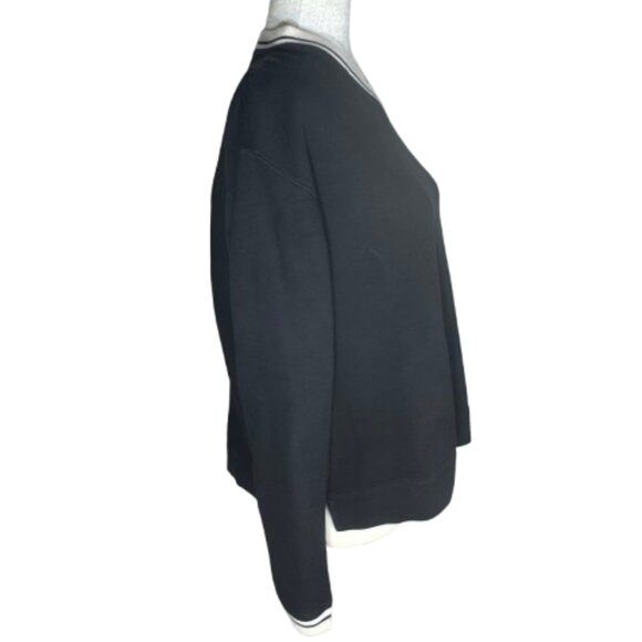 Calloway Golf Apparel Black V-Neck Pullover 100% Cotton Sweatshirt Sz Large - Picture 4 of 5